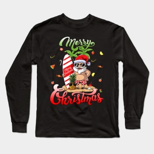 Merry Christmas Santa Hawaii Long Sleeve T-Shirt